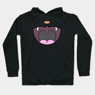 Cat Cartoon Mouth - Face Mask Hoodie